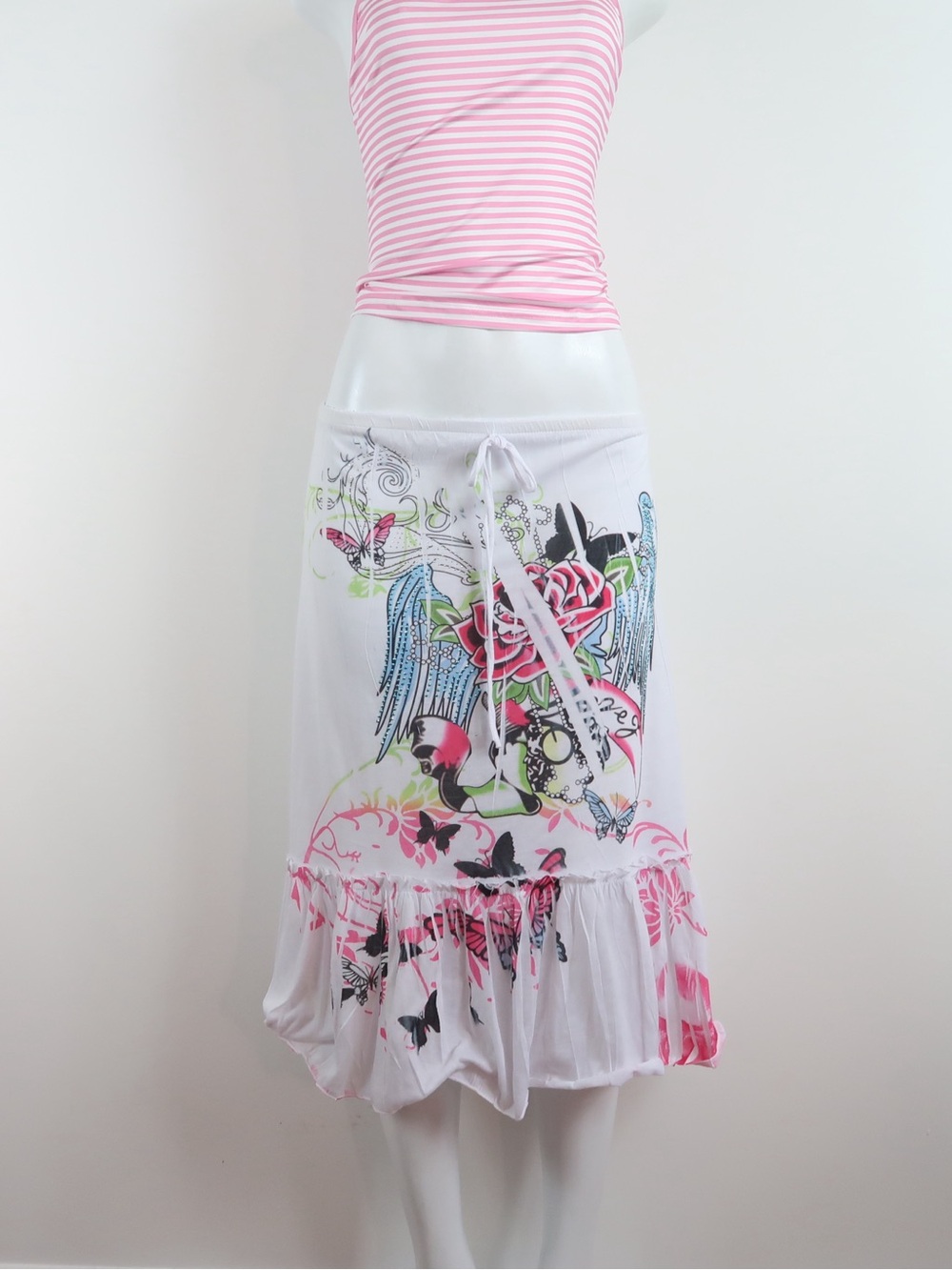 Y2k low rise tattoo print midi bimbo core skirt - Picture 6 of 6
